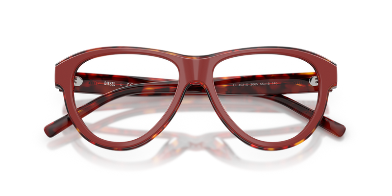 Diesel DL4031U in Top Red/Tartaruga Red - Side View