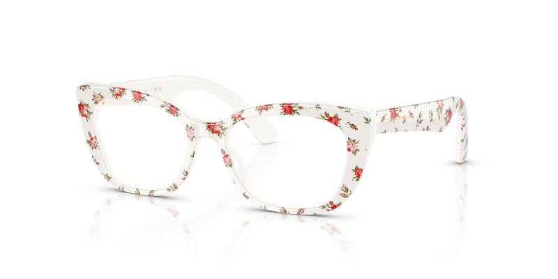 Dolce & Gabbana Kids 0DX3357 in Print White Roses - Front View