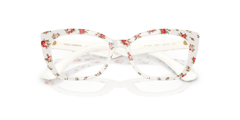 Dolce & Gabbana Kids 0DX3357 in Print White Roses - Side View