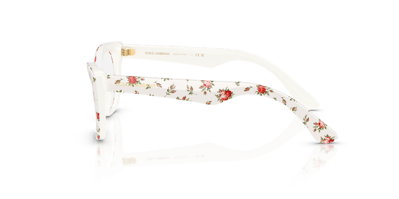 Dolce & Gabbana Kids 0DX3357 in Print White Roses - Back View
