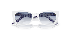 White On Blue Maiolica / Clear Gradient Light Blue (337119)