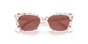 Print White Roses / Dark Violet (348769)