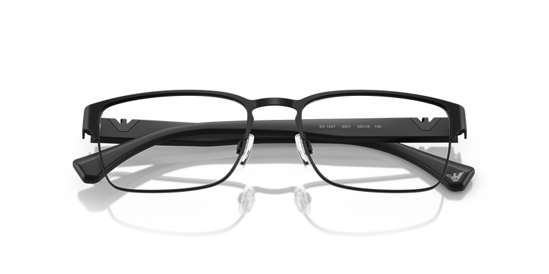 Emporio Armani EA1027 in Matte Black / Demo Lens (3001) - Side View