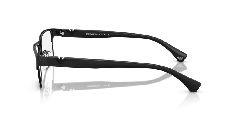 Emporio Armani EA1027 in Matte Black / Demo Lens (3001) - Back View