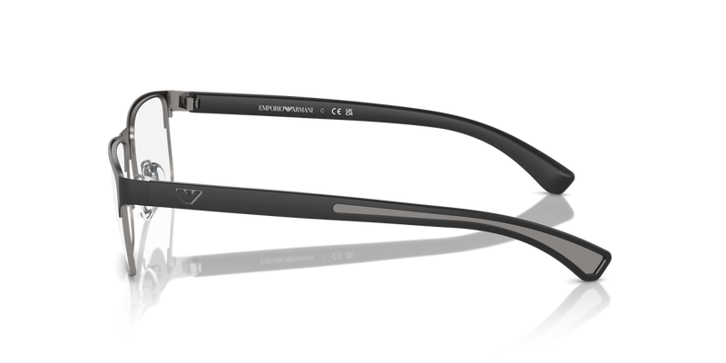 Emporio Armani EA1052 in Rubber Black & Gunmetal / Demo Lens (3094) - Back View