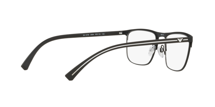 Emporio Armani EA1079 in Rubber Black / Demo Lens (3094) - Temple Detail
