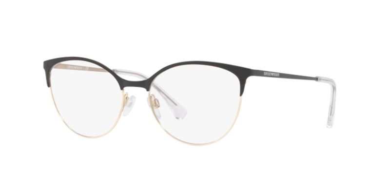 Emporio Armani EA1087 in Shiny Black & Pale Gold - Alternate View