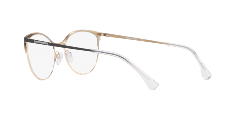 Emporio Armani EA1087 in Shiny Black & Pale Gold - Alternate View