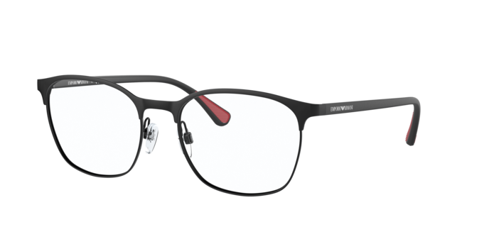 Emporio Armani EA1114 in Matte Black / Demo Lens (3001) - Front View
