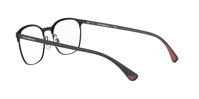Emporio Armani EA1114 in Matte Black / Demo Lens (3001) - Side View