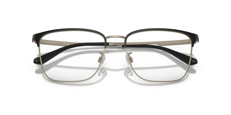 Emporio Armani EA1146D in Matte Black/Pale Gold / Demo Lens (3001) - Side View
