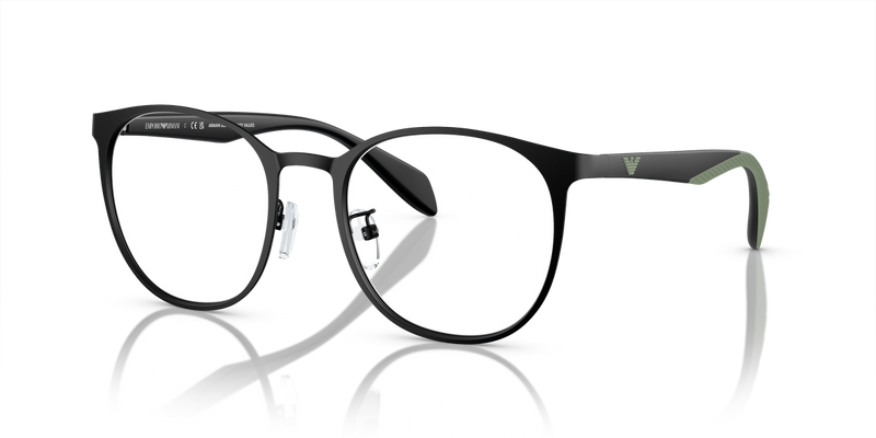 Emporio Armani EA1148 in Matte Black / Demo Lens (3001) - Front View