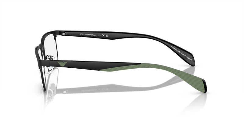 Emporio Armani EA1149 in Matte Black / Demo Lens (3001) - Back View