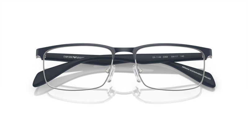 Emporio Armani EA1149 in Matte Silver/Blue / Demo Lens (3368) - Alternate View