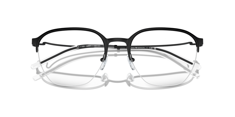 Emporio Armani EA1160 in Matte Black / Demo Lens (3001) - Side View