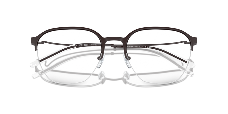 Emporio Armani EA1160 in Matte Brown / Demo Lens (3380) - Alternate View