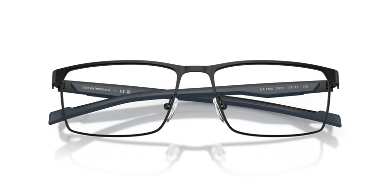 Emporio Armani EA1190 in Matte Black - Side View