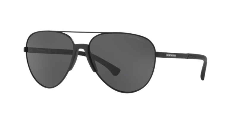 Emporio Armani EA2059 in Matte Black - Front View