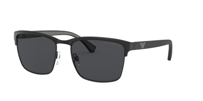Emporio Armani EA2087 in Matte Black / Grey (301487) - Front View