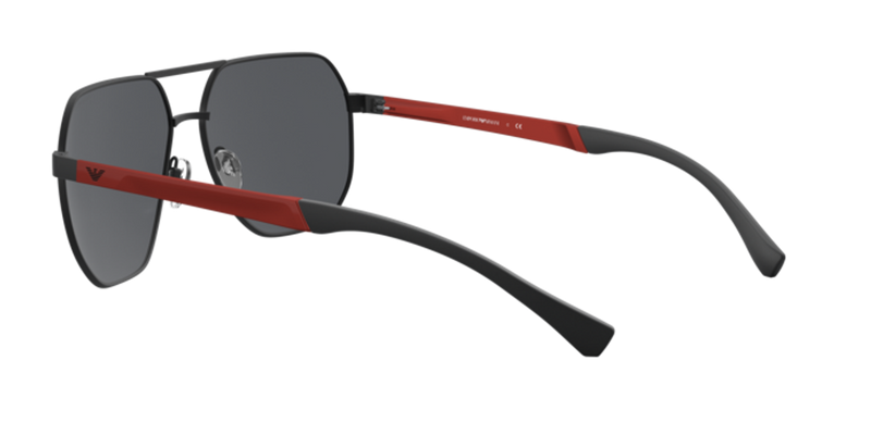 Emporio Armani EA2099D in Matte Black - Side View
