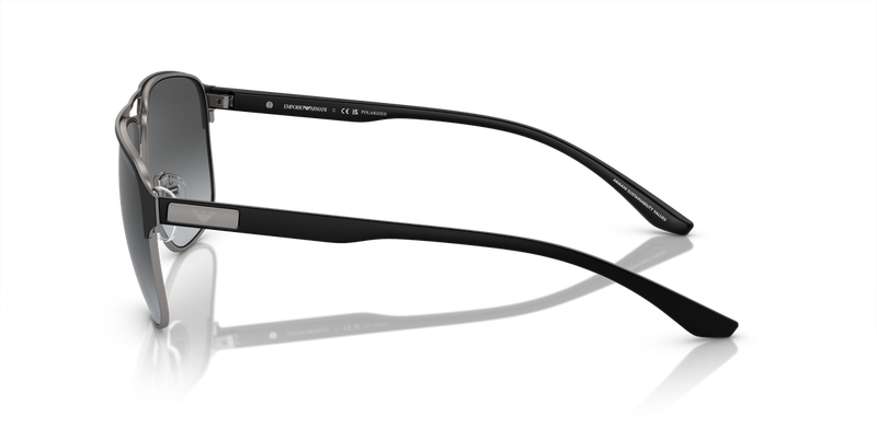 Emporio Armani EA2144 in Matte Gunmetal/Black / Polarized Grey Gradient (336511) - Back View