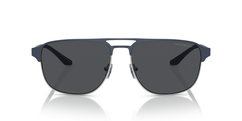 Emporio Armani EA2144 in Matte Silver/Bluette / Dark Grey (336887) - Alternate View