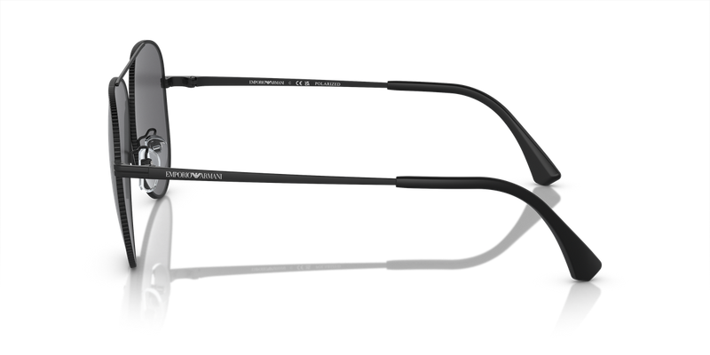 Emporio Armani EA2149D in Matte Black / Polarized Grey (300181) - Back View