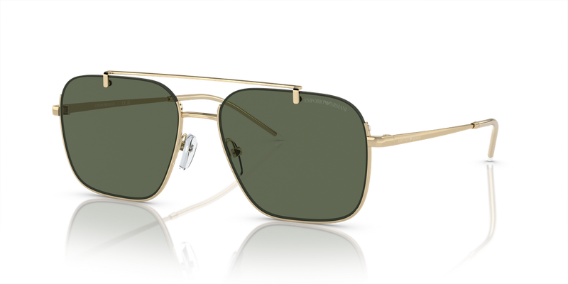 Emporio Armani EA2150 in Shiny Pale Gold / Dark Green (301371) - Front View