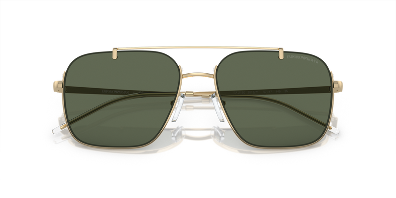Emporio Armani EA2150 in Shiny Pale Gold / Dark Green (301371) - Side View