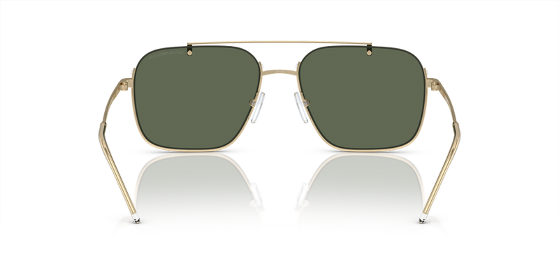 Emporio Armani EA2150 in Shiny Pale Gold / Dark Green (301371) - Temple Detail