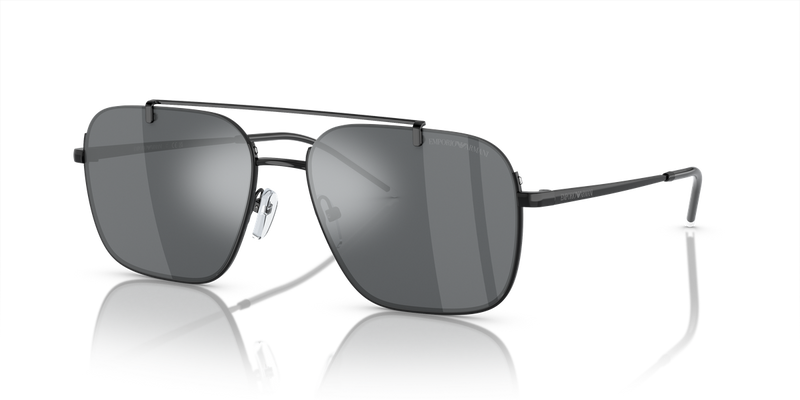 Emporio Armani EA2150 in Shiny Black / Light Grey Mirror Black (30146G) - Alternate View