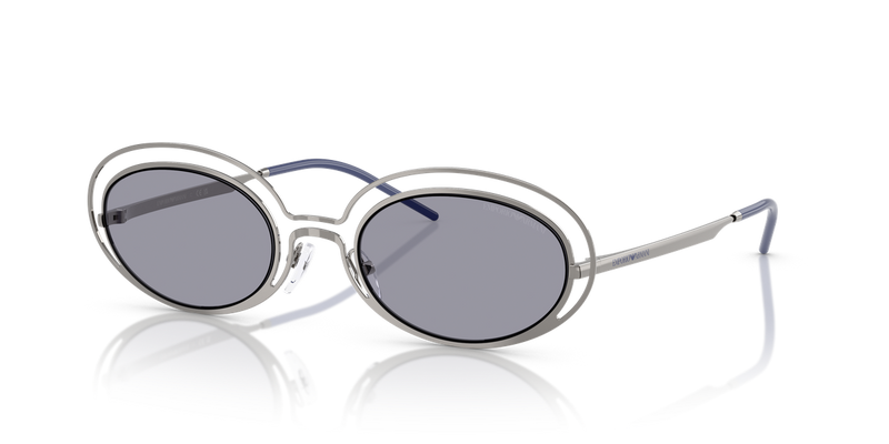 Emporio Armani EA2160 in Shiny Gunmetal / Blue (301080) - Front View