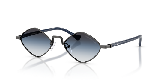 Emporio Armani EA2182 - Shiny Anticate Silver / Grey Blue (34448G)
