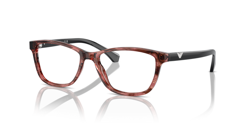 Emporio Armani EA3099 in Shiny Striped Pink - Alternate View