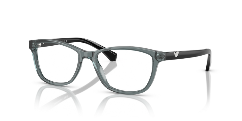 Emporio Armani EA3099 in Shiny Transparent Grey - Front View