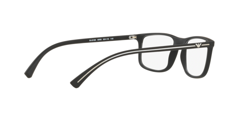 Emporio Armani EA3135F in Rubber Black - Temple Detail