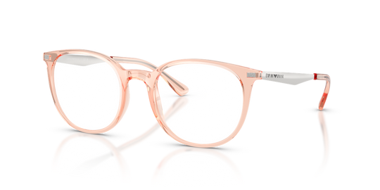 Emporio Armani EA3168 - Shiny Transparent Pink / Demo Lens (6346)