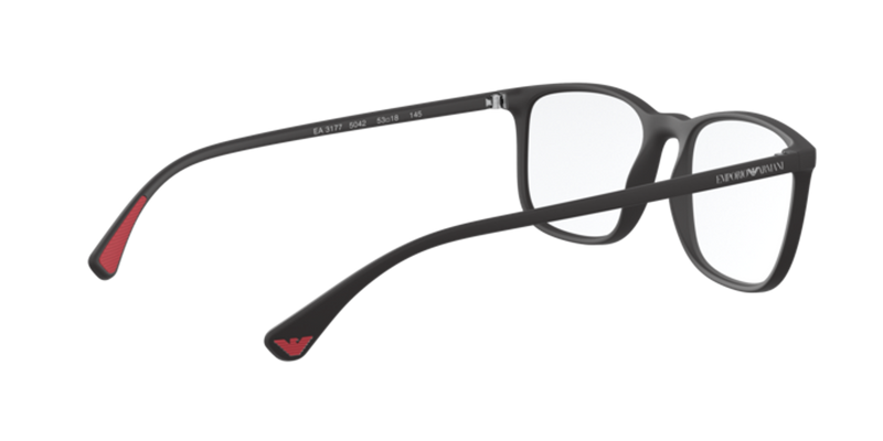 Emporio Armani EA3177 in Matte Black - Temple Detail