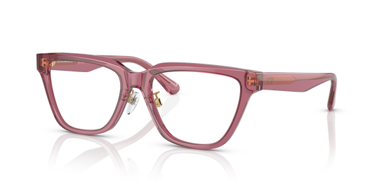 Emporio Armani EA3208F - Shiny Transparent Pink / Demo Lens (5544)