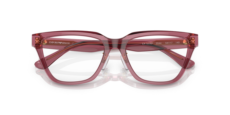 Emporio Armani EA3208F in Shiny Transparent Pink - Side View