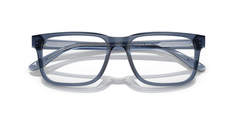 Emporio Armani EA3218 in Shiny Transparent Blue / Demo Lens (5072) - Alternate View