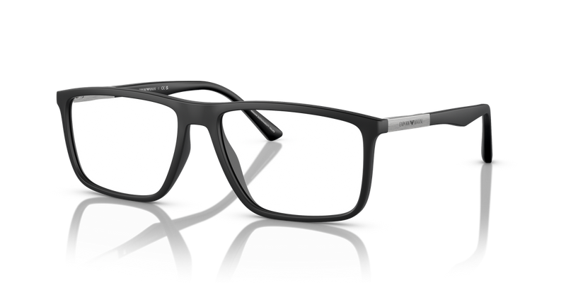Emporio Armani EA3221 in Matte Black / Demo Lens (5001) - Front View