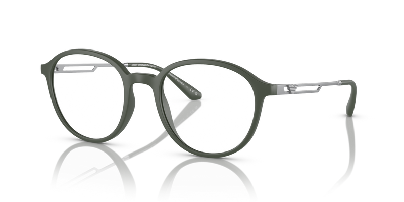 Emporio Armani EA3225 in Matte Green - Front View