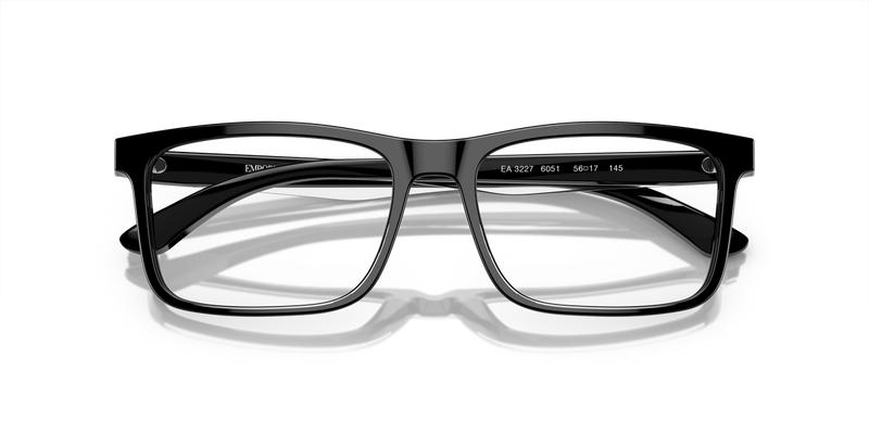 Emporio Armani EA3227 in Shiny Black/Top Crystal - Side View