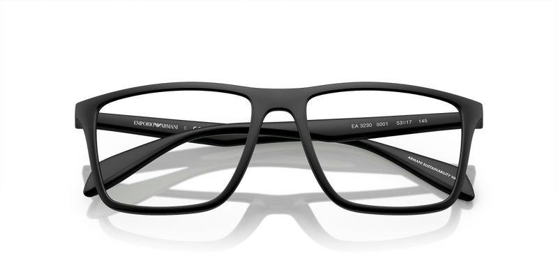 Emporio Armani EA3230 in Matte Black / Demo Lens (5001) - Side View