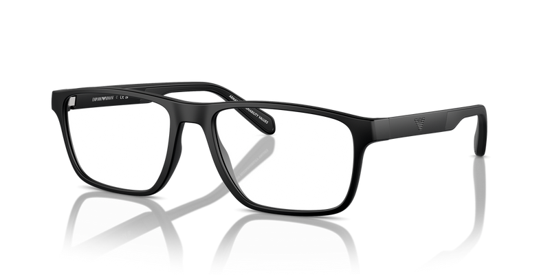 Emporio Armani EA3233 in Matte Black / Demo Lens (5001) - Front View
