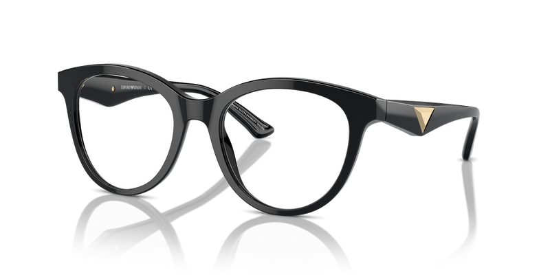 Emporio Armani EA3236 in Shiny Black / Demo Lens (5017) - Front View