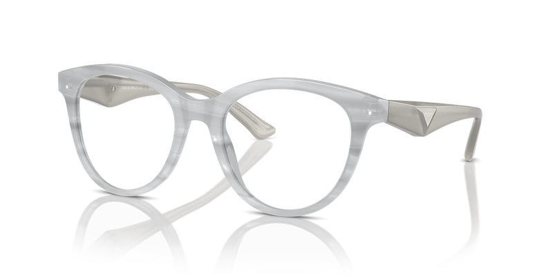 Emporio Armani EA3236 in Shiny Striped Grey / Demo Lens (6114) - Alternate View