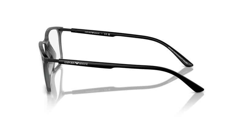 Emporio Armani EA3237 in Shiny Transparent Black - Alternate View