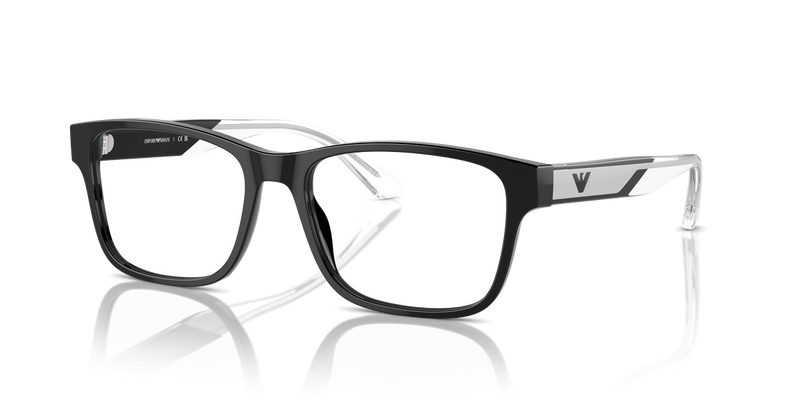 Emporio Armani EA3239F in Black / Demo Lens (5017) - Front View